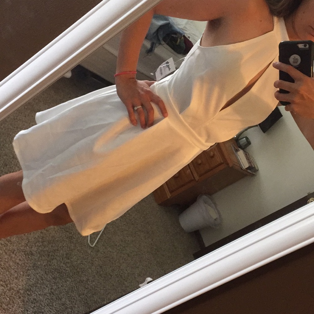 White skater dress